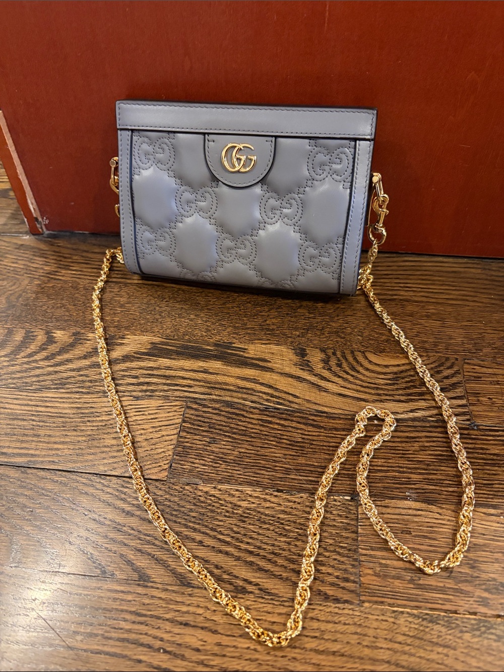 Gucci bag wallet Matelassé Crossbody Bag with Gold Hardware 2 straps NWOT